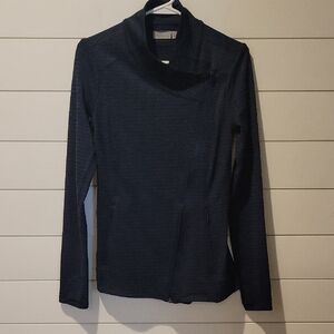 ATHLETA ASYMMETRICAL FULL ZIP JACKET  XXS BLUE/BLACK